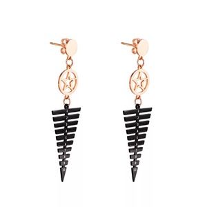 3/$30 Rose Gold Plated Star Triangle Earrings